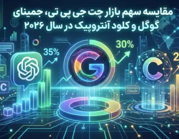 مقایسه سهم بازار چت جی پی تی، جمینای گوگل و کلود آنتروپیک در سال ۲۰۲۶